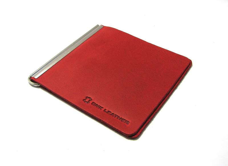 Шкіряний Затиск для Грошей DNK Leather Пружина-H червоний Шкіряний Затиск для Грошей DNK Leather Пружина-H червоний